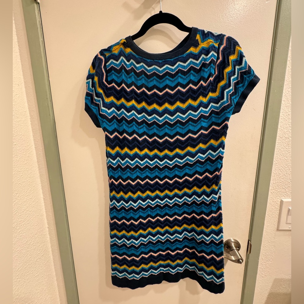 Missoni for target blue zigzag dress size M